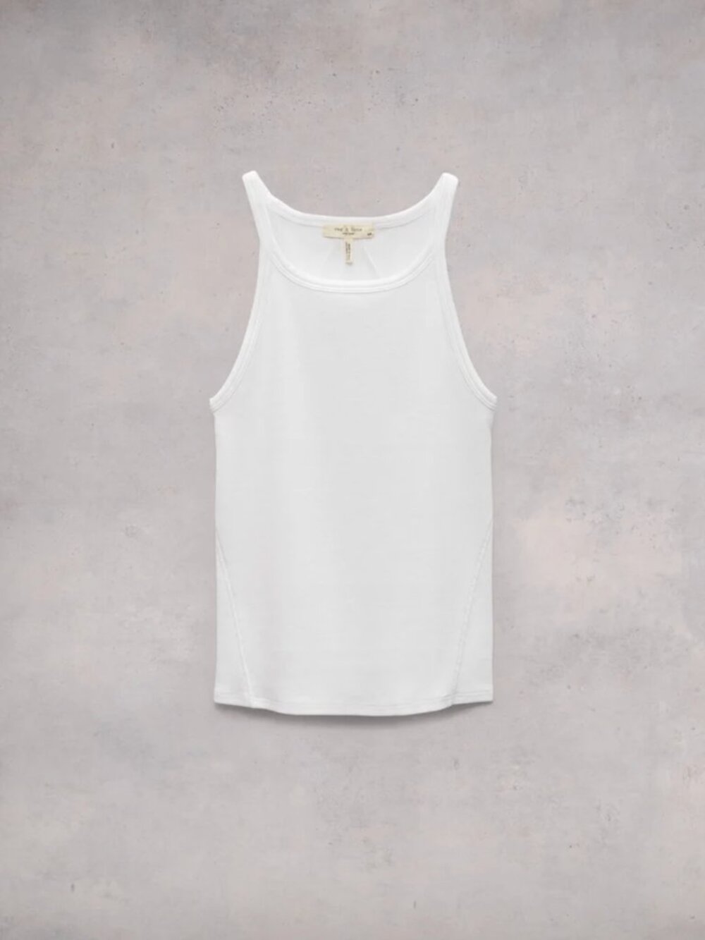 rag & bone White Essential Rib String Tank - Picture 9 of 9